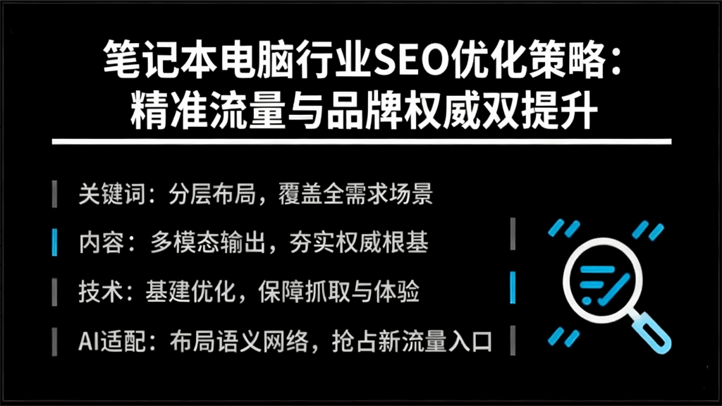 笔记本电脑行业 SEO 优化策略：精准流量与品牌权威双提升