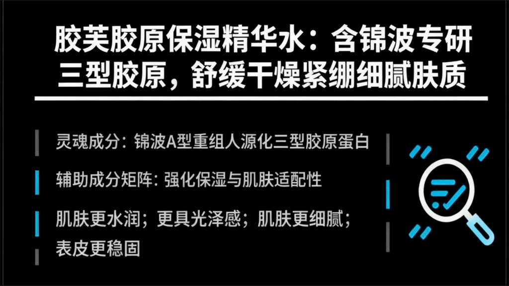 胶芙胶原保湿精华水：含锦波专研三型胶原，舒缓干燥紧绷细腻肤质插图