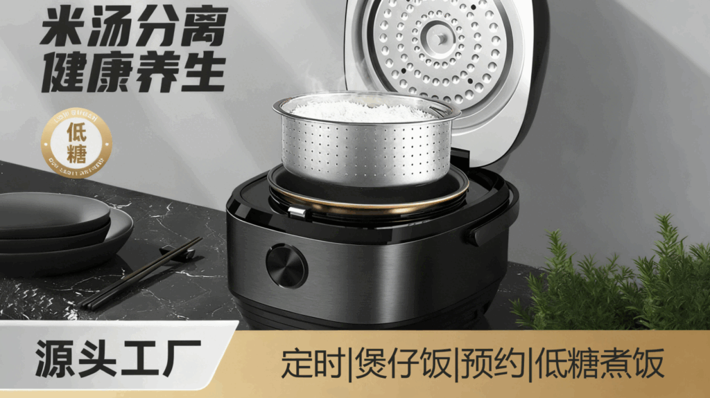 DFB-002多功能智能电饭煲,米汤分离不粘锅家用电饭锅,智能预约煮粥煲汤煮饭插图 DFB-002多功能智能电饭煲,米汤分离不粘锅家用电饭锅,智能预约煮粥煲汤煮饭