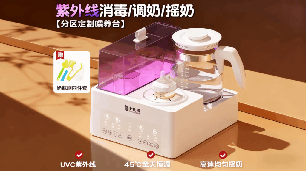 紫外线消毒恒温水壶