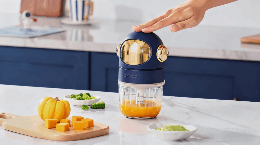 DJJ-004德国OSTMARS电动小型宝宝辅食机，多功能蒜泥神器，搅拌碎肉料理机插图2