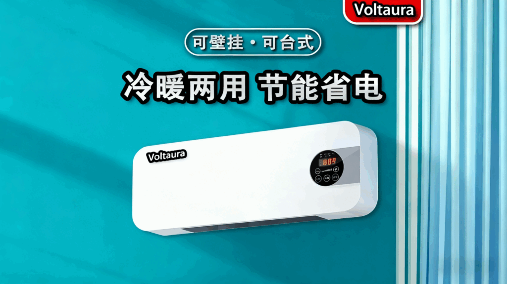 NFJ-001智能2000W移动小空调，家用办公室客厅暖风机，卧室壁挂式节能取暖器插图2