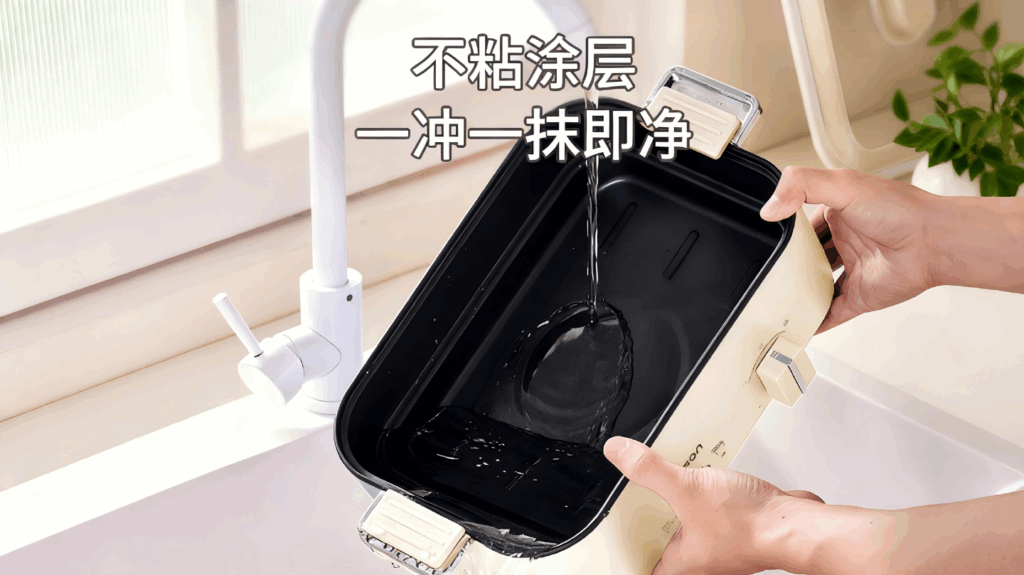 DHG-003德国品牌Zemkon电火锅，家用一体炒菜电炒锅不粘，多功能3-4人电煮锅插图2