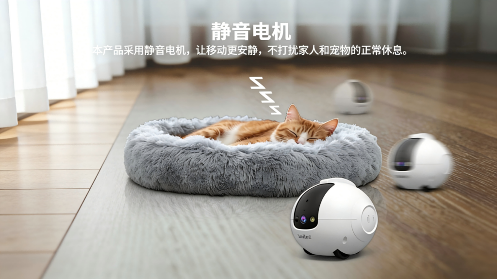 DH013智能看护AI逗宠机器人摄像机深度测评：400万像素全屋移动，6大模式让毛孩子不再孤单插图5