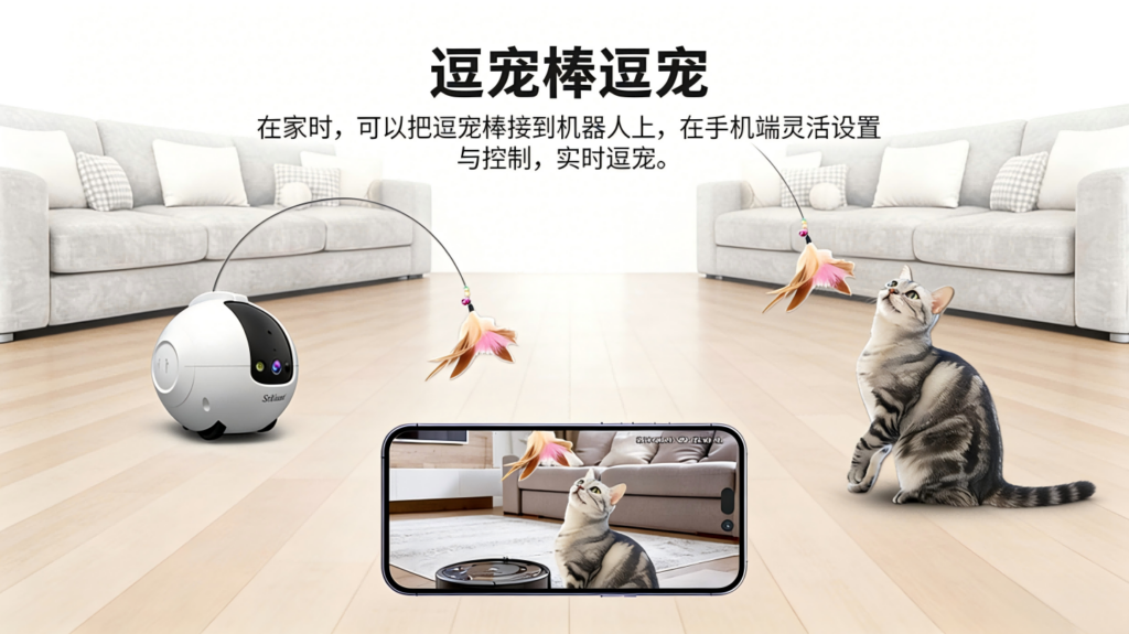 会跑的摄像头怎么选?全屋巡航逗猫看老,一台移动机器人解决三大痛点插图2 会跑的摄像头怎么选?全屋巡航逗猫看老,一台移动机器人解决三大痛点插图2