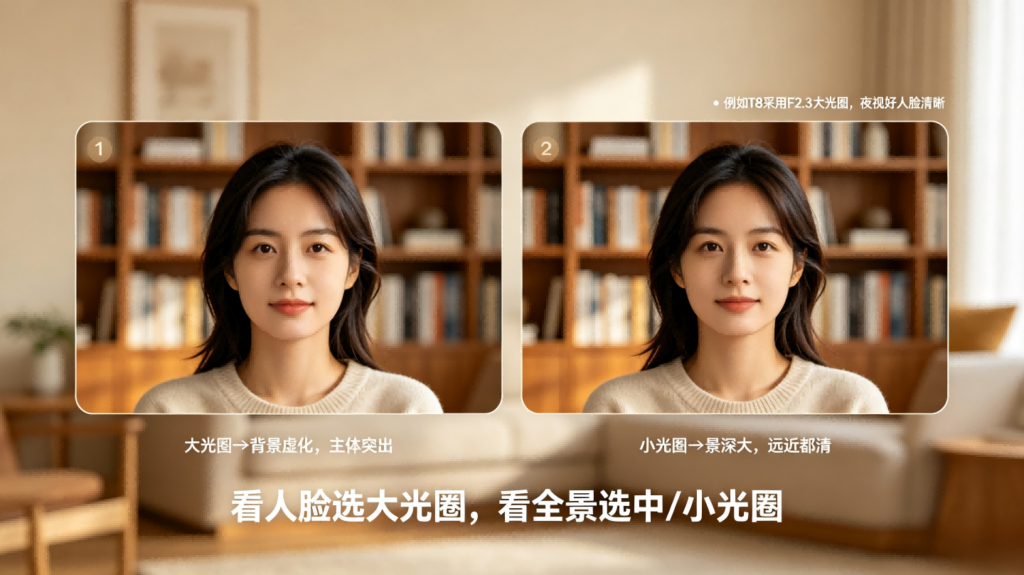 家用摄像头光圈大小有什么用？F1.6、F2.0、F2.8差在哪？一篇讲透插图1