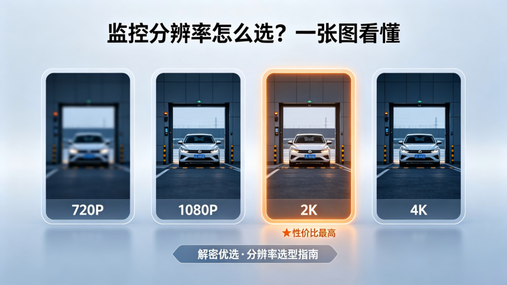 720P、1080P、2K、4K监控摄像头分辨率怎么选？解密优选一篇讲透插图