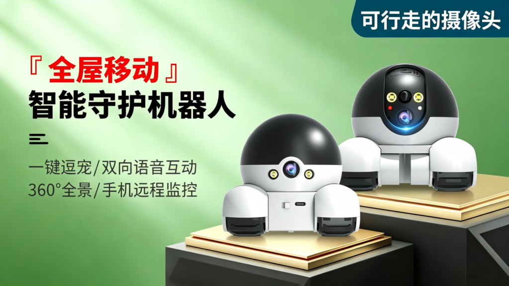 QN-JQR智能看护逗宠摄像机深度测评：双镜头双画面+全屋移动，一台顶两台，彻底告别监控盲区插图2