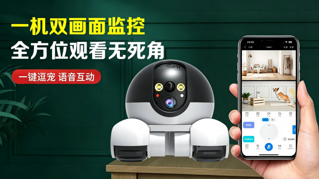 QN-JQR智能看护逗宠摄像机深度测评：双镜头双画面+全屋移动，一台顶两台，彻底告别监控盲区插图3