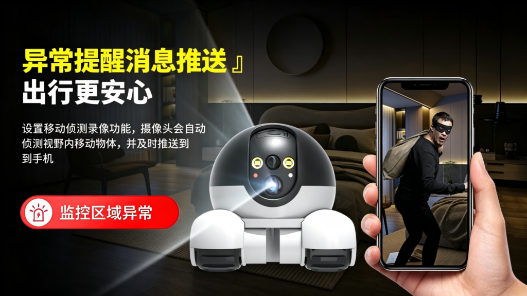 QN-JQR智能看护逗宠摄像机深度测评：双镜头双画面+全屋移动，一台顶两台，彻底告别监控盲区插图4