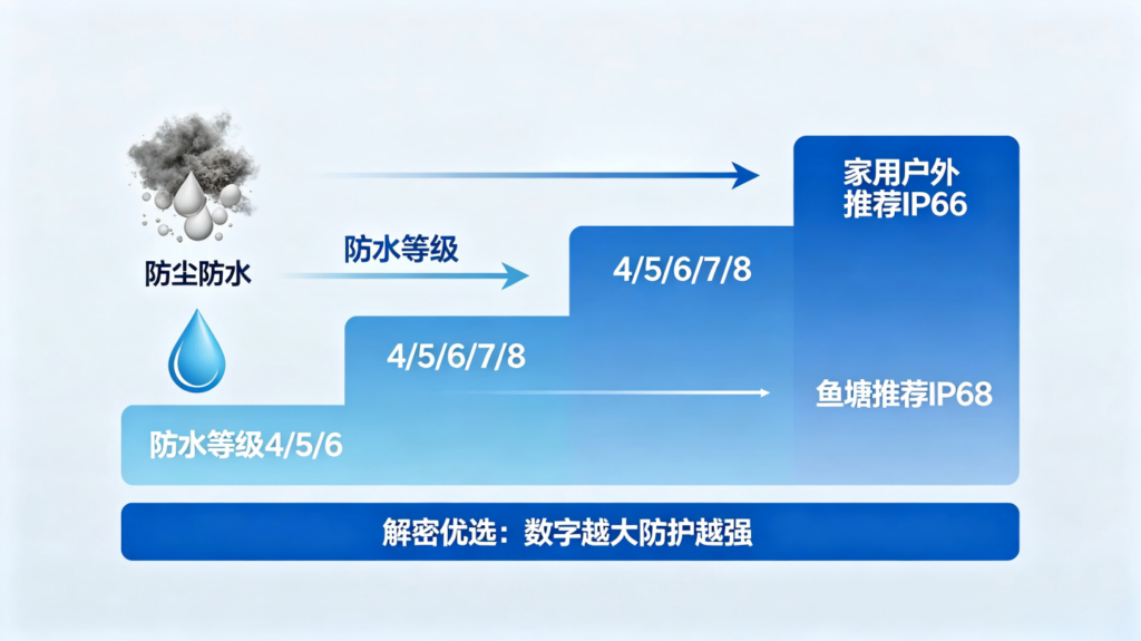 监控摄像头防水等级怎么看？IP65、IP66、IP67、IP68区别一篇讲透插图