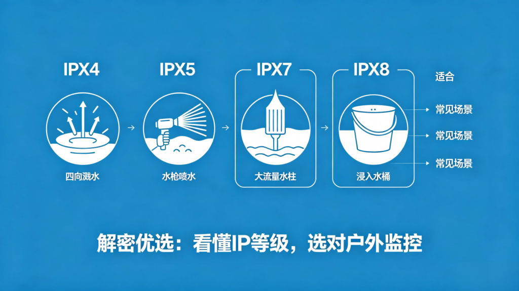 监控摄像头防水等级怎么看？IP65、IP66、IP67、IP68区别一篇讲透插图2