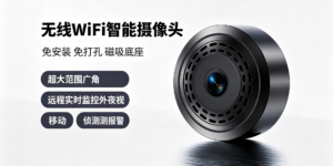 C2N无线WiFi远程摄像头，磁吸免打孔内置电池，百变安装家庭看护缩略图